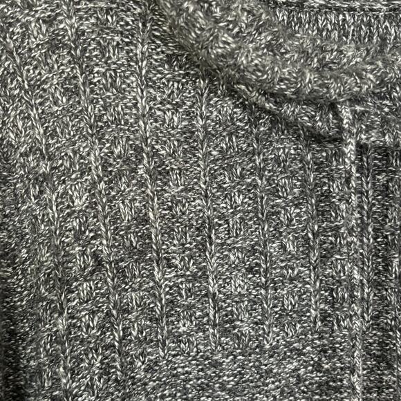 Retrofit Wms L Cowl Neck Drawstring Charcoal Gray Tunic Knit Sweater Cozycore - Picture 5 of 6